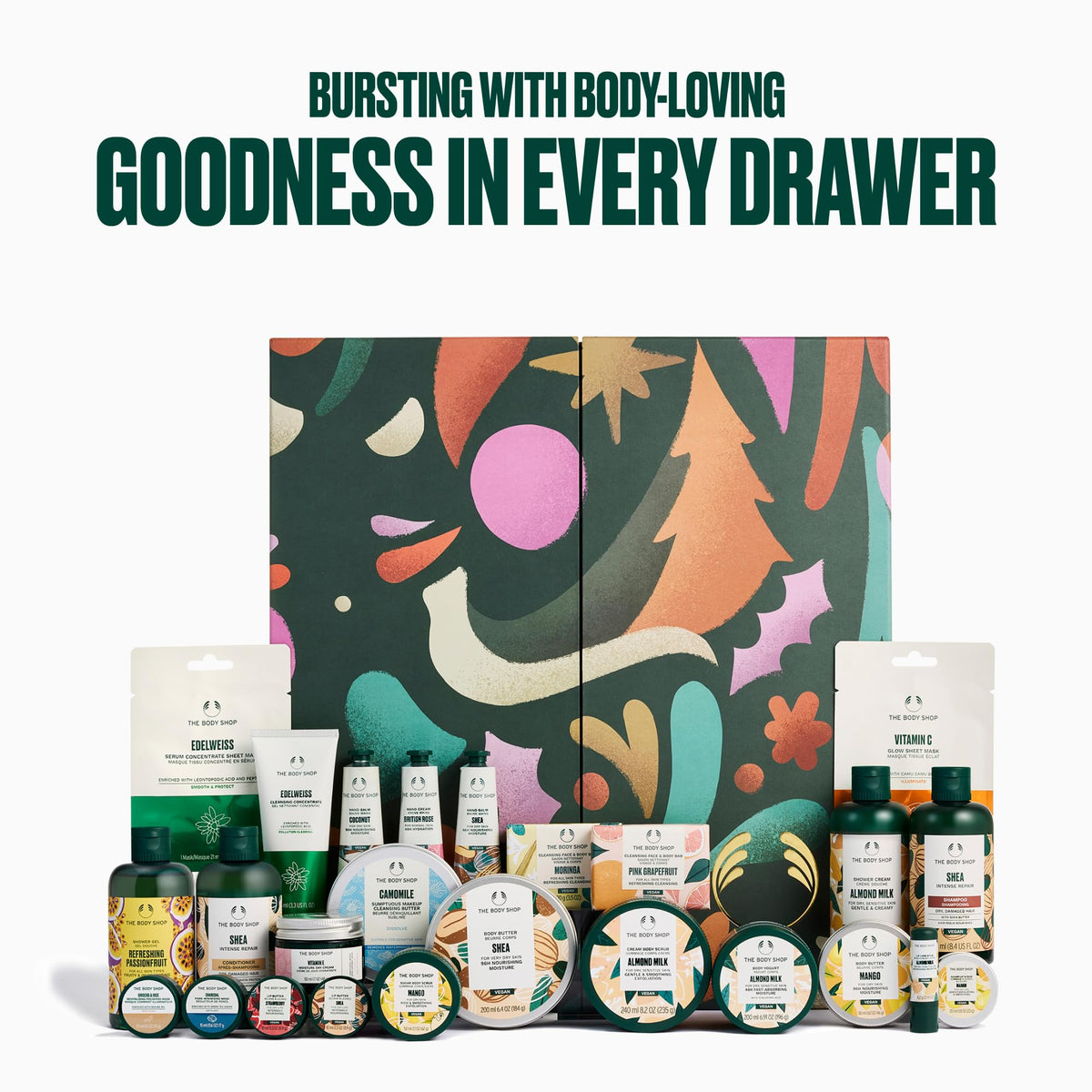 The Body Shop Classic 24-Piece Beauty Advent Calendar (Worth Over £120)