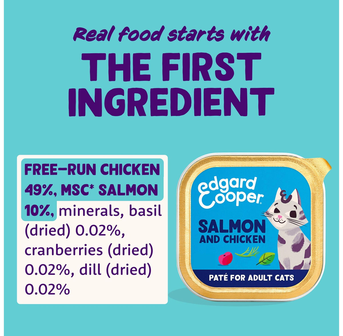 Grain Free Wet Cat Food Paté Salmon & Chicken 16 x 85g