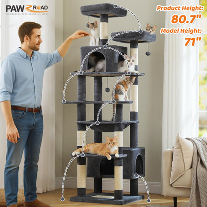 184cm Tall Cat Tree Tower for Large Cats