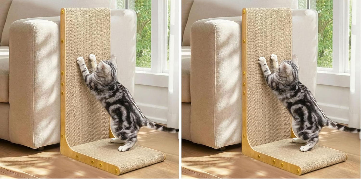 58cm L Shape Cardboard Cat Scratcher Bed