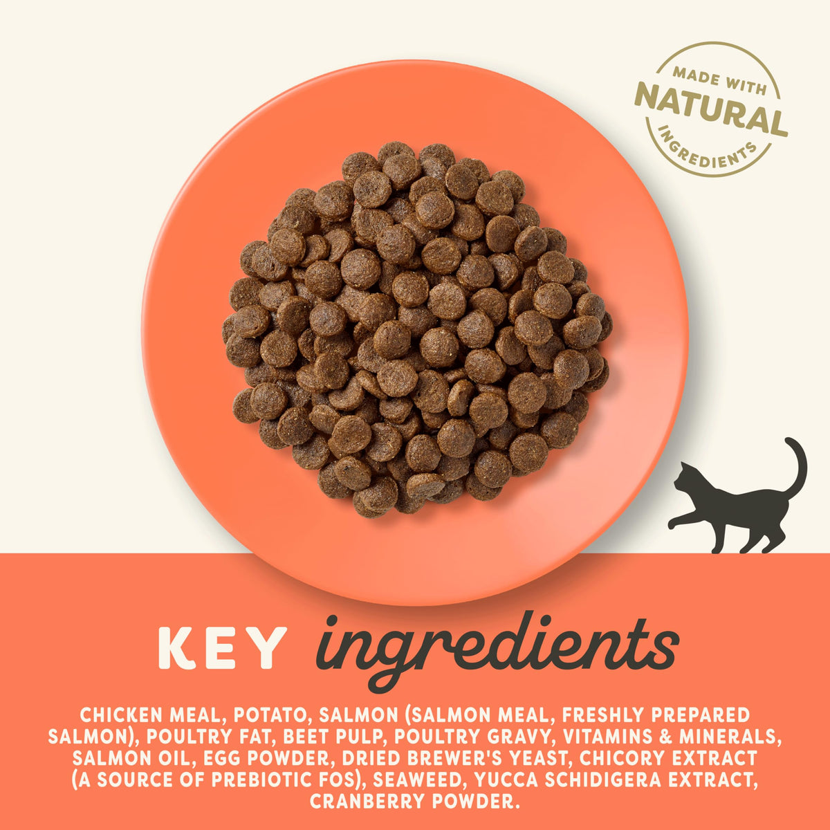 Natural Complete Dry Food for Adult Cats Chicken with Lamb 2kg
