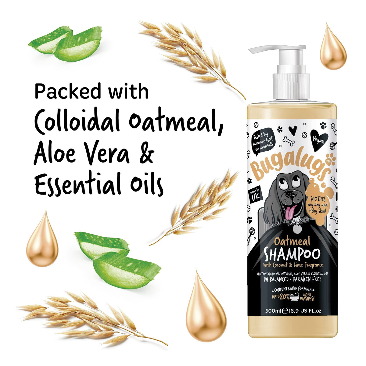 Itchy Dog Shampoo with Oatmeal & Aloe Vera 500ml