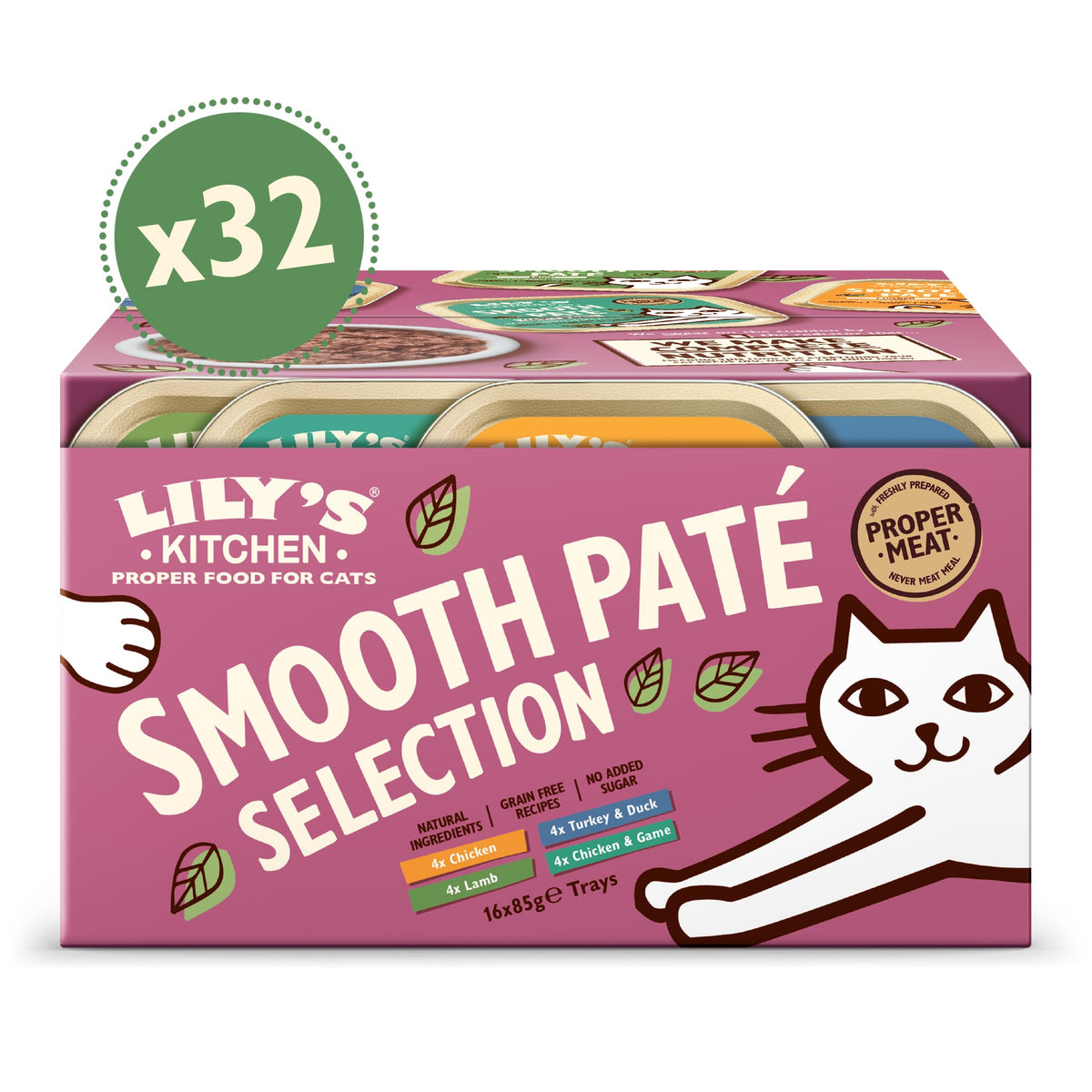 Smooth Paté Selection Adult Cat Food 4 x (8 x 85g)