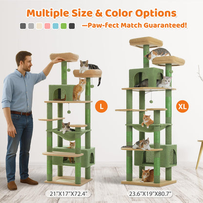 184cm Tall Cat Tree Tower for Large Cats
