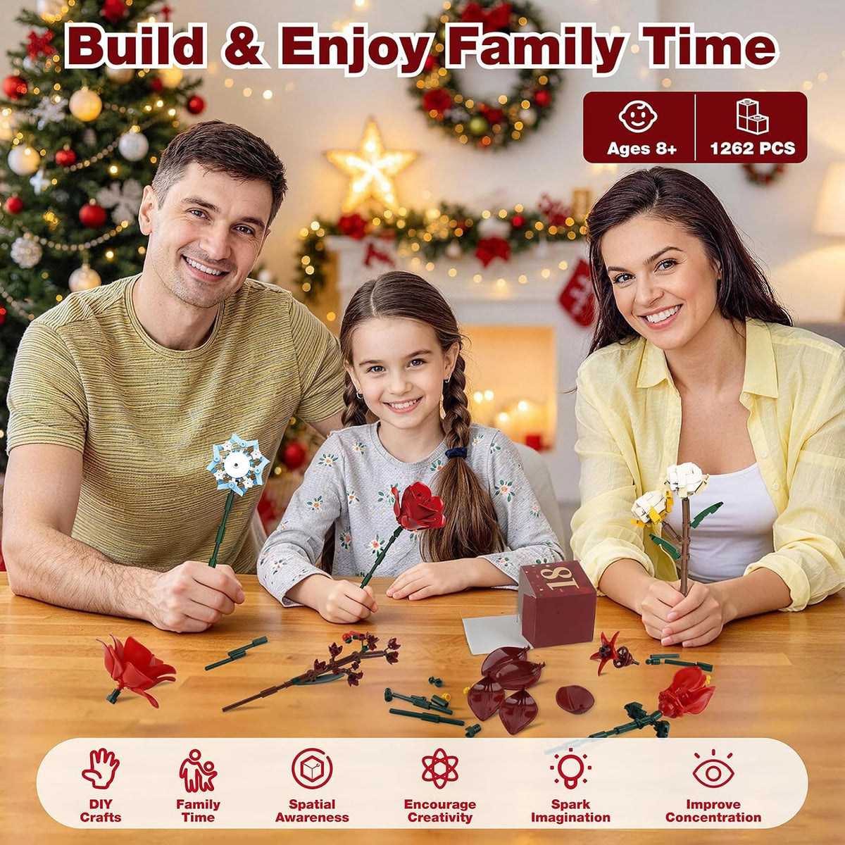 SANHSEHOME Flower Bouquet Advent Calendar 2026, 24-Day Christmas Countdown