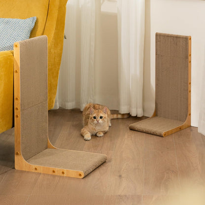 58cm L Shape Cardboard Cat Scratcher Bed