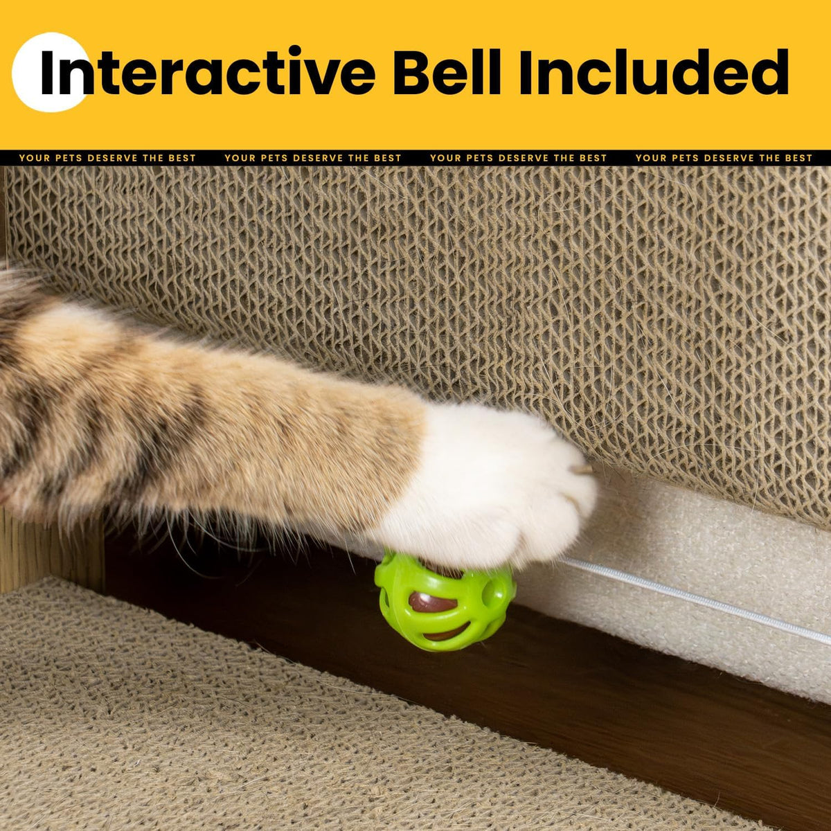 58cm L Shape Cardboard Cat Scratcher Bed