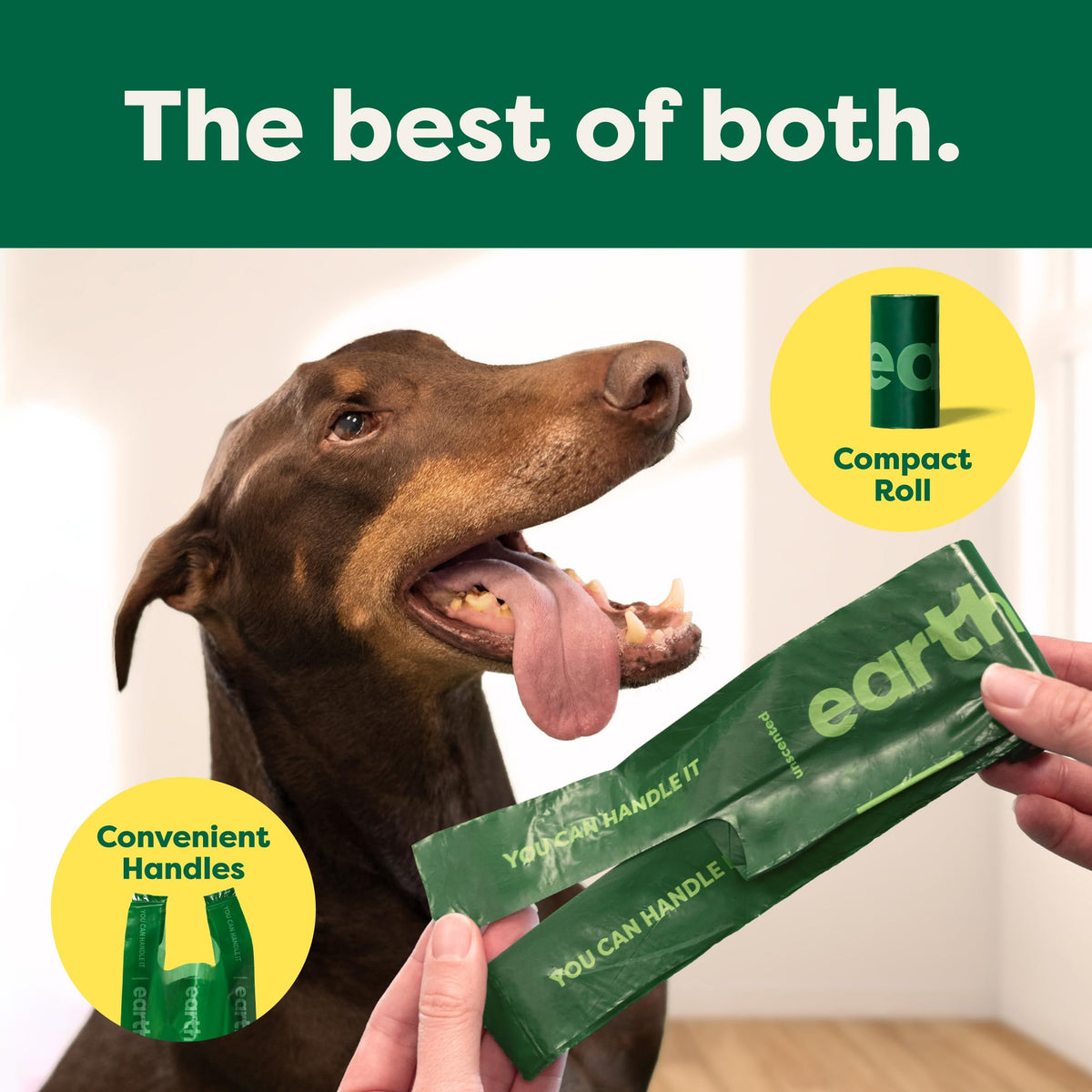 Dog Poop Bags with Tie Handles 105 Count