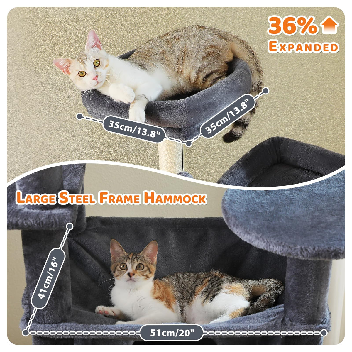184cm Tall Cat Tree Tower for Large Cats
