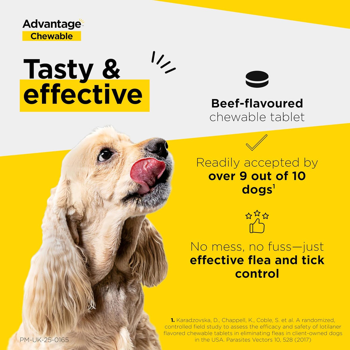 Chewable Flea & Tick Treatment Tablets for Dogs 2.5-5.5kg 3 Pack