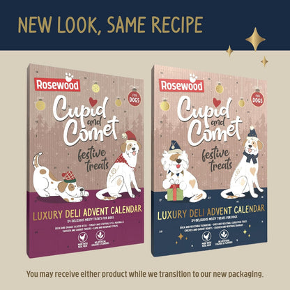 Rosewood Cupid & Comet Luxury Deli Dog Advent Calendar, Dog Treats