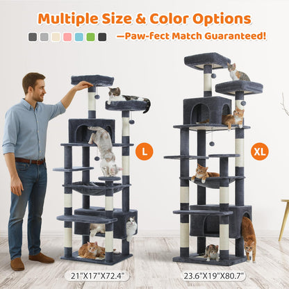 184cm Tall Cat Tree Tower for Large Cats