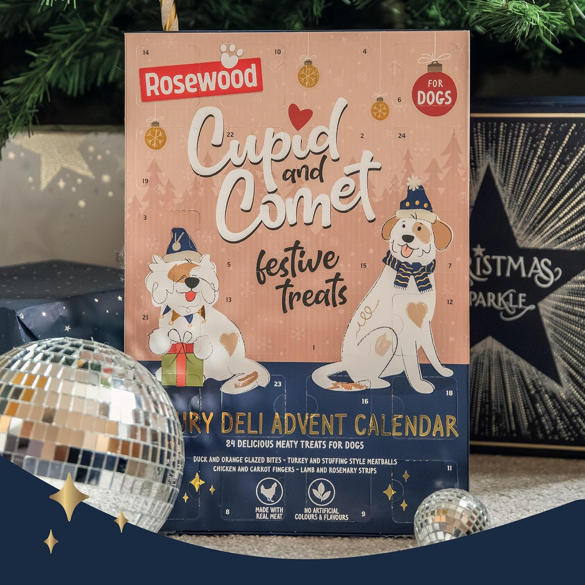 Rosewood Cupid & Comet Luxury Deli Dog Advent Calendar, Dog Treats