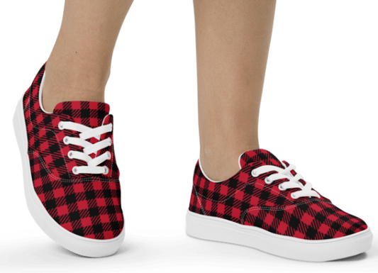 Chic Lace-Up Canvas Trainers