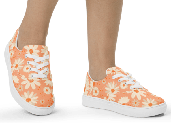 Ladies' Canvas Lace-Up Trainers