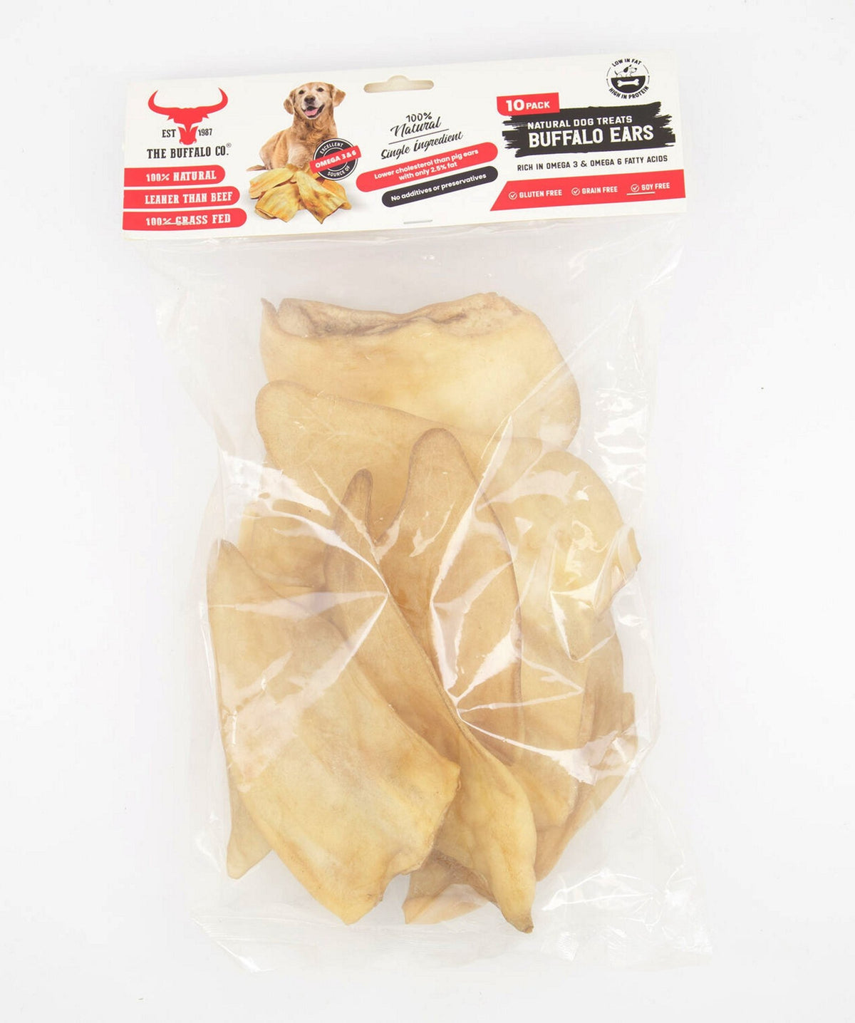 Buffalo Ears - Dog Treats - 10 Ears Pack - Sayby’s