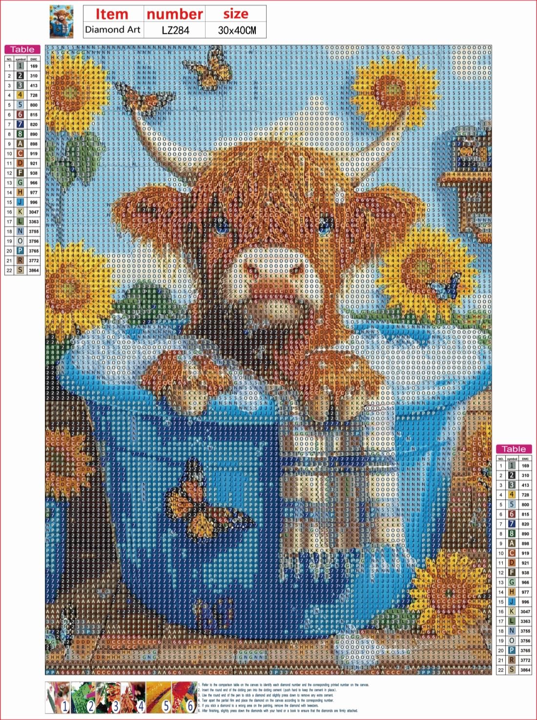 cdsnxore Diamond Painting Kits for Adults, Animal Cow Diamond Art Kits for Adults Beginners, Diamond Arts Kits for Home Wall Decor 12 x 12 Inch (286) - Sayby’s
