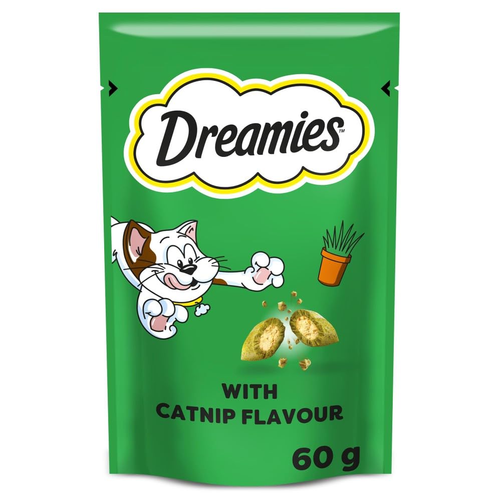 DREAMIES - Cat Treats - 12 x 60g - Multipack Biscuits - Variety Snack Box - 12 Pouches - Sayby’s