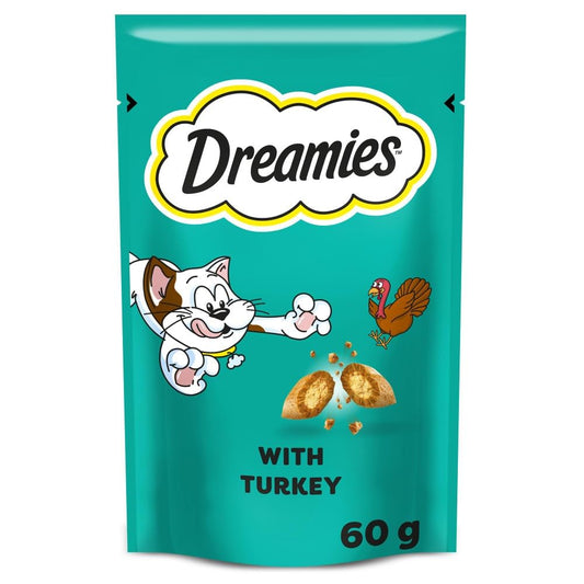 DREAMIES - Cat Treats - 12 x 60g - Multipack Biscuits - Variety Snack Box - 12 Pouches - Sayby’s