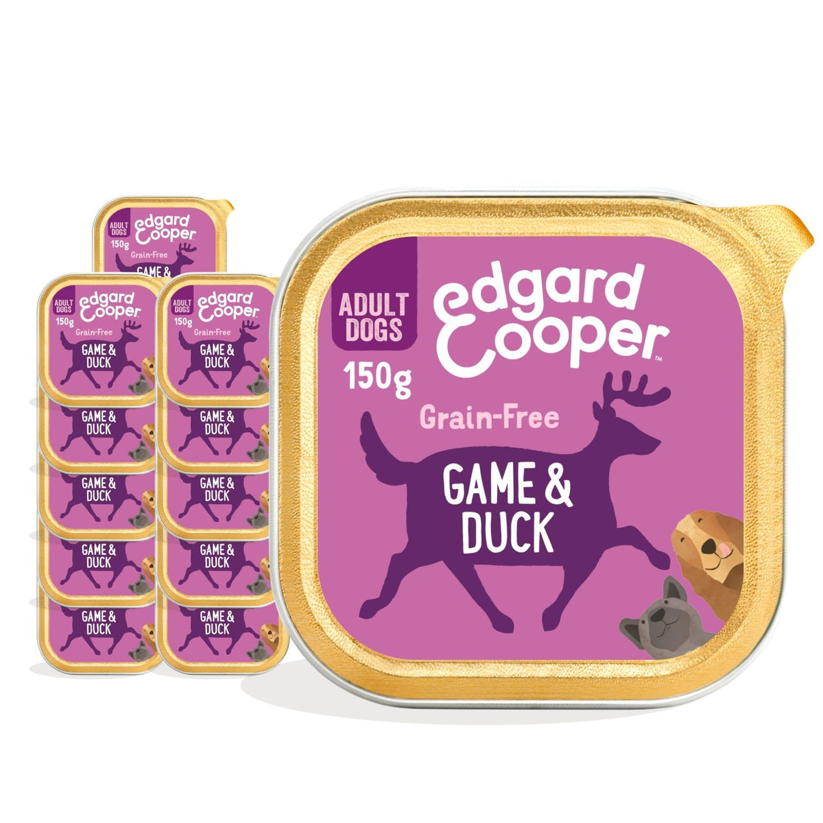 Edgard Cooper Grain-Free Wet Dog Food for Adult Dogs, (11 x 150g), Natural Dogs Food in Cup with Fresh Meat & Amino Acids, Gluten-Free, High Protein - Sayby’s