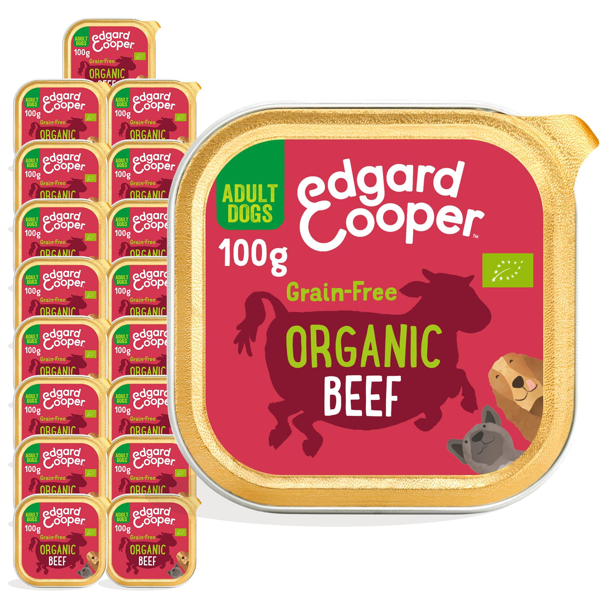 Edgard Cooper Grain-Free Wet Dog Food for Adult Dogs, (11 x 150g), Natural Dogs Food in Cup with Fresh Meat & Amino Acids, Gluten-Free, High Protein - Sayby’s