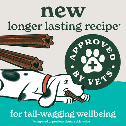 Forthglade Natural Dog Dental Sticks (20 Sticks) - Plant-Based & Grain Free Dog Treats, Dental Chews for Fresh Breath, Removes Plaque and Tartar, Resealable Bags - Sayby’s