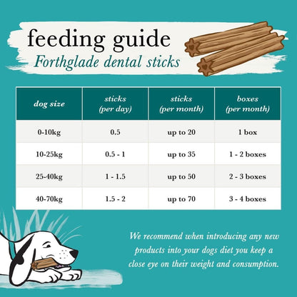 Forthglade Natural Dog Dental Sticks (20 Sticks) - Plant-Based & Grain Free Dog Treats, Dental Chews for Fresh Breath, Removes Plaque and Tartar, Resealable Bags - Sayby’s
