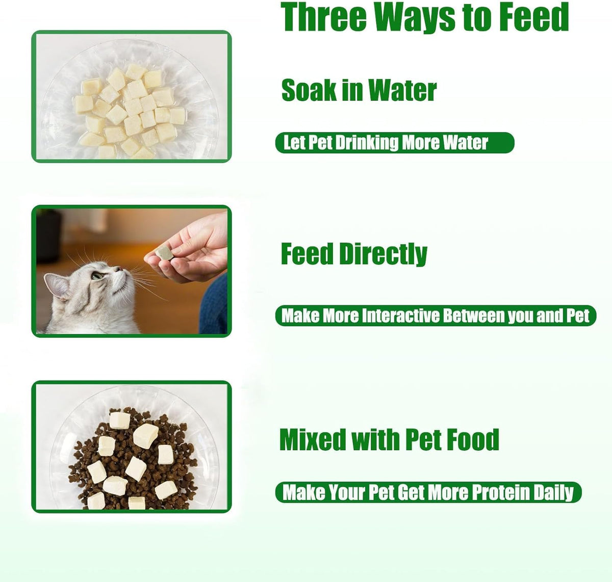 Freeze Dried Chicken Breast Cat Treats and Food 100g 100% Chicken Natural Grain Free Allergen-Free & Hypoallergenic Easy Digestion Nibbles Nutritious Cat, Kitten and Dog Snacks(Small-Sized Cube 10mm) - Sayby’s
