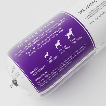 Healthy & Tasty Fresh Dog Food by Pets Love Fresh - 100% Natural - Real British Meat - Zero Preservatives - SimHealthy & Tasty Fresh Dog Food by Pets Love Fresh - 100% Natural - Real British Meat - Zero Preservatives - Simply Chicken (5 x 600g chub rolls) - Sayby’s