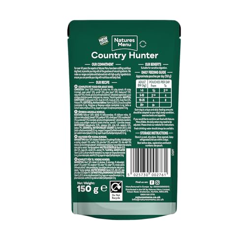 Natures Menu Country Hunter Dog Food Pouch Grass Grazed - Sayby’s