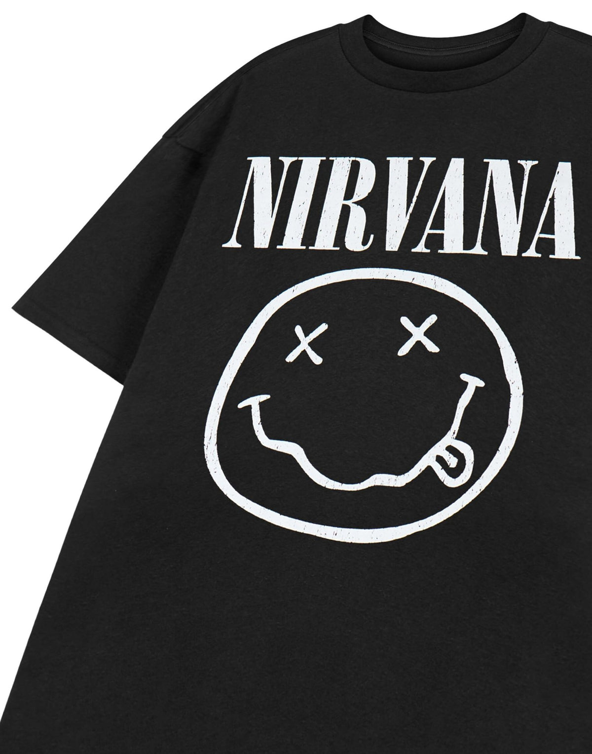 Nirvana Mens T-Shirt | Adults Short Sleeve Graphic Tee in Black Options| Classic Grunge Distressed Band Logo Print Apparel Top | Vintage Rock Band Merchandise Gift - Sayby’s