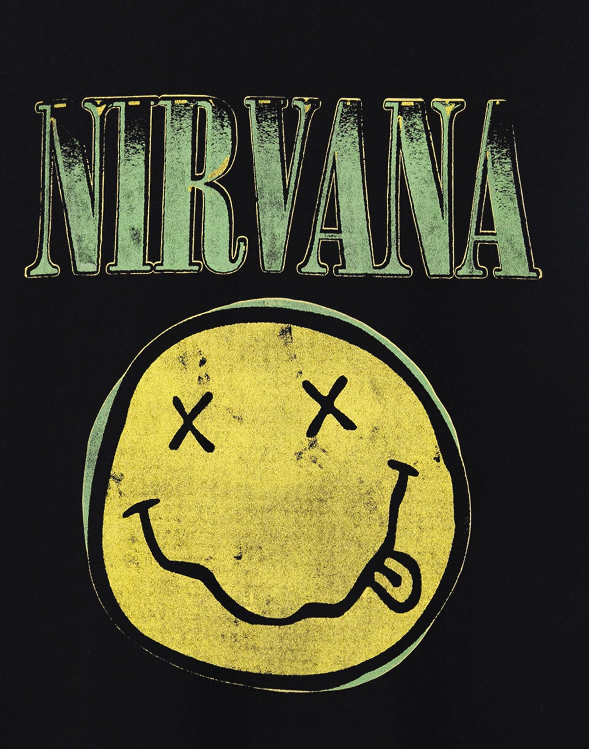Nirvana Mens T-Shirt | Adults Short Sleeve Graphic Tee in Black Options| Classic Grunge Distressed Band Logo Print Apparel Top | Vintage Rock Band Merchandise Gift - Sayby’s
