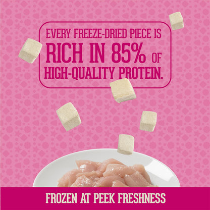 PACK’N PRIDE Freeze Dried Cat Treats, 4 Pack*30g=120g for Indoor Cats with Natural Chicken Breast Meat, Grain-Free, Low-fat Cat Snacks - Sayby’s