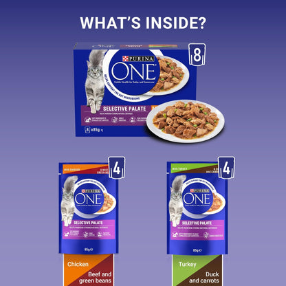 PURINA ONE Adult Cat Food Mini Fillets in Gravy 40 x 85g - Sayby’s