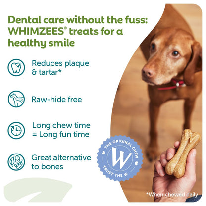 WHIMZEES By Wellness Rice Bone, Dog Dental Sticks, 9 Pieces, Size M/L, Dog Chews for Medium to Large Breeds, Natural, Gluten-Free, Rawhide-Free, Vegetarian - Sayby’s